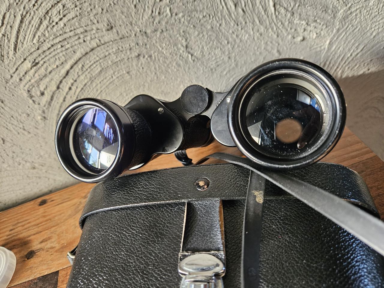 Vintage Liara 10x50 verrekijker met leren koker