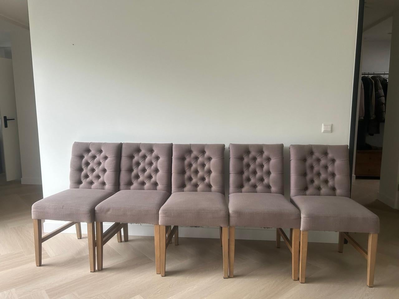 Eetbank en 5 eetkamerstoelen