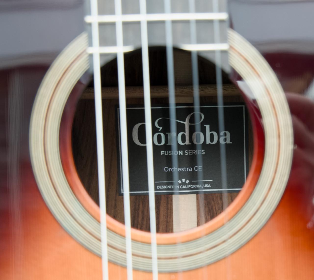 Cordoba Fusion Orchestra CE Teardrop Burst elektrisch-akoestische