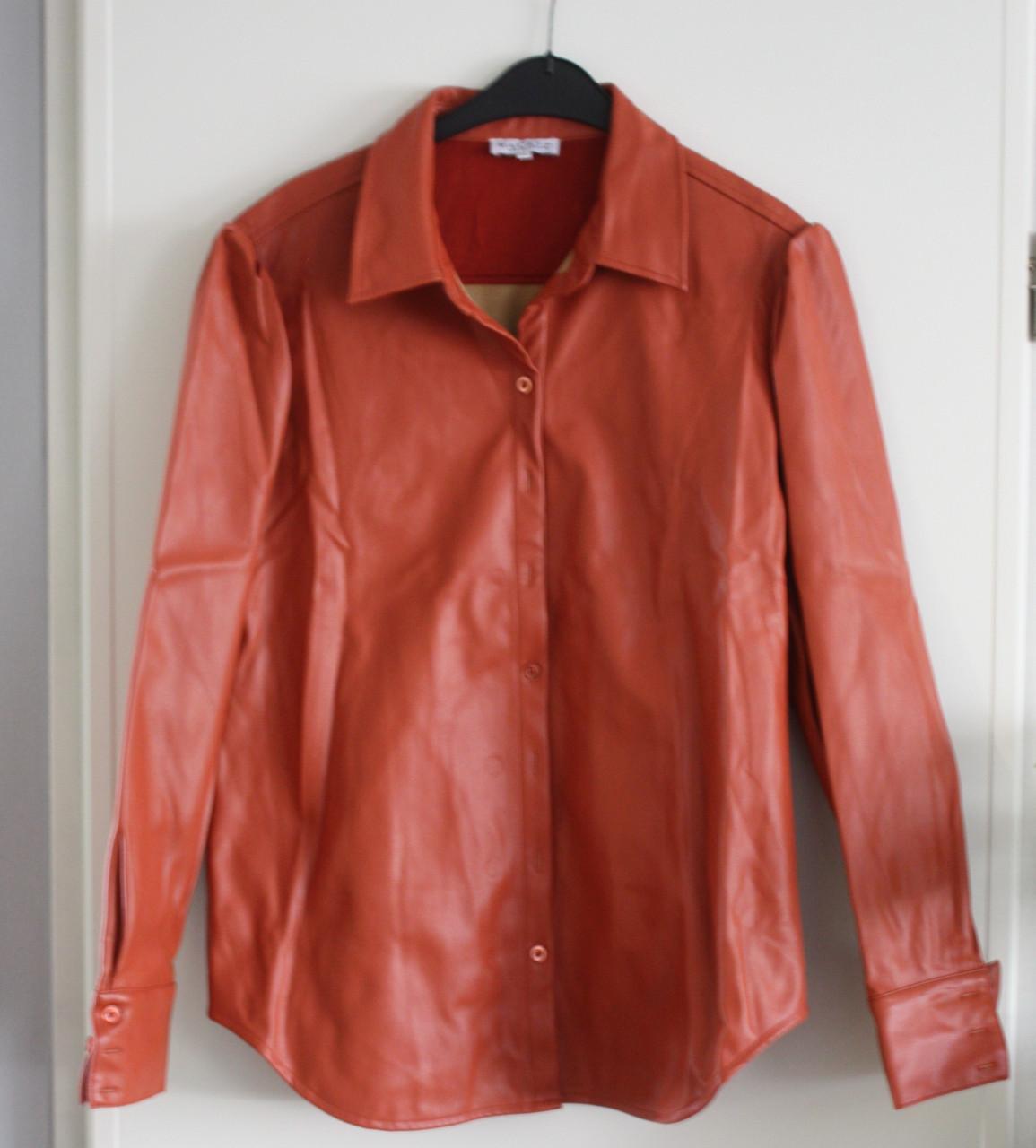 Oranje blouse jas  maat 40