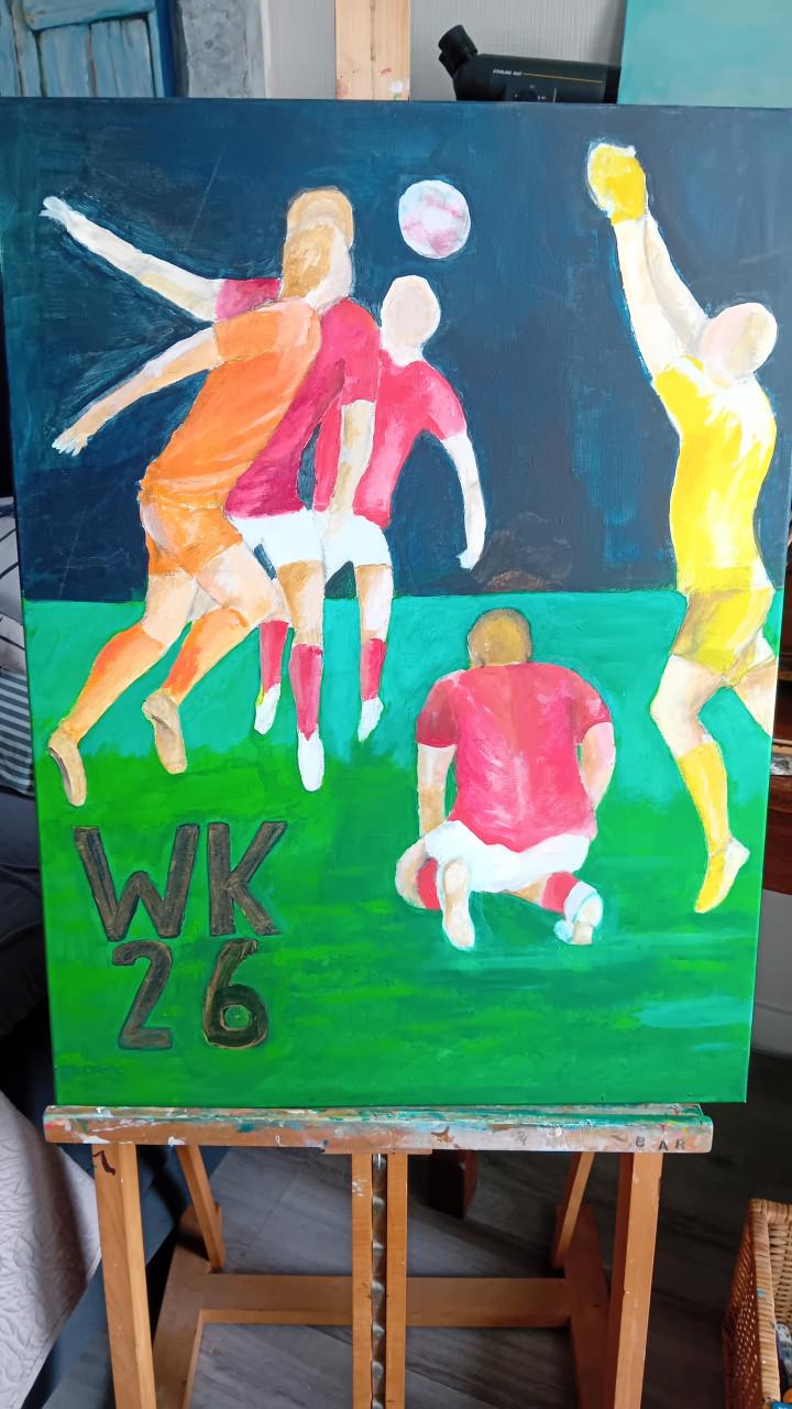 Schilderij  voetbal wk