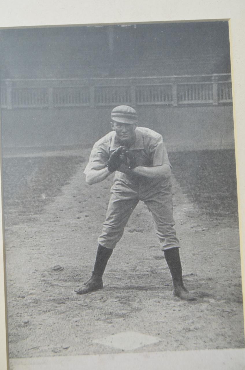 Gekke oude foto van een Honkballer