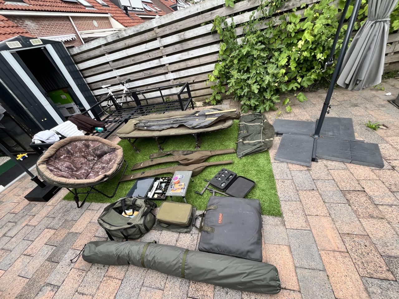 Compleet karper set zo goed als nieuw, nash, shimano, Trakker,