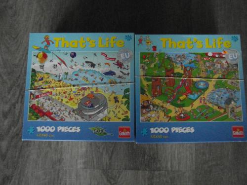 2 That's Life puzzels 999 stukjes.