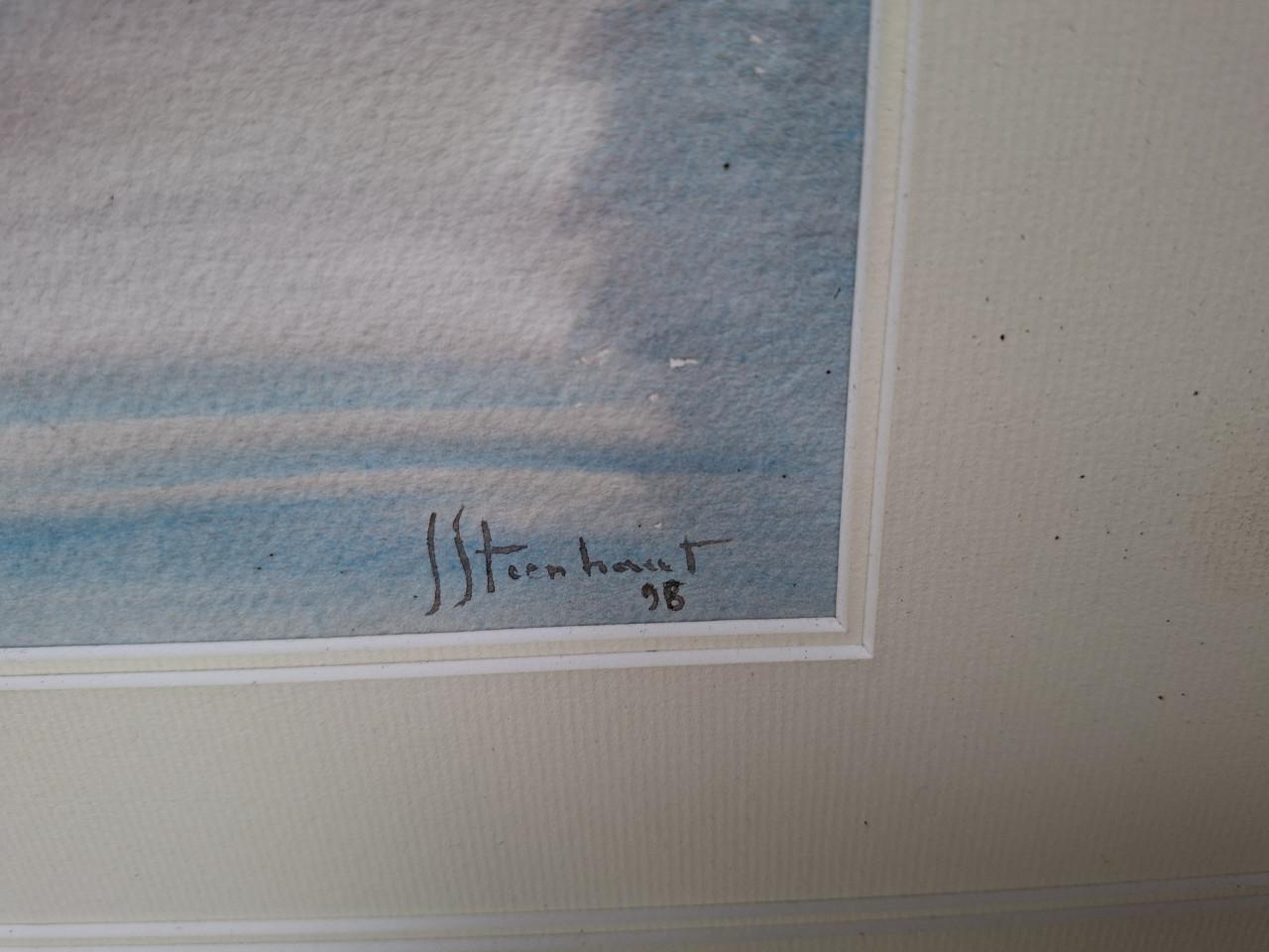 Aquarel pollutie kanaalzone