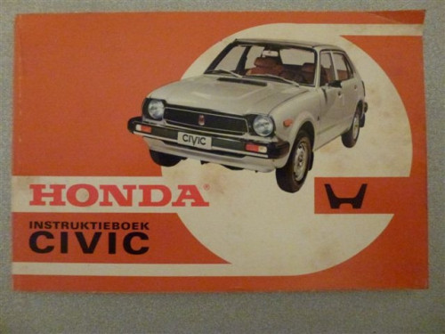 Instructieboekje voor Honda Civic Bouwjaar 1976