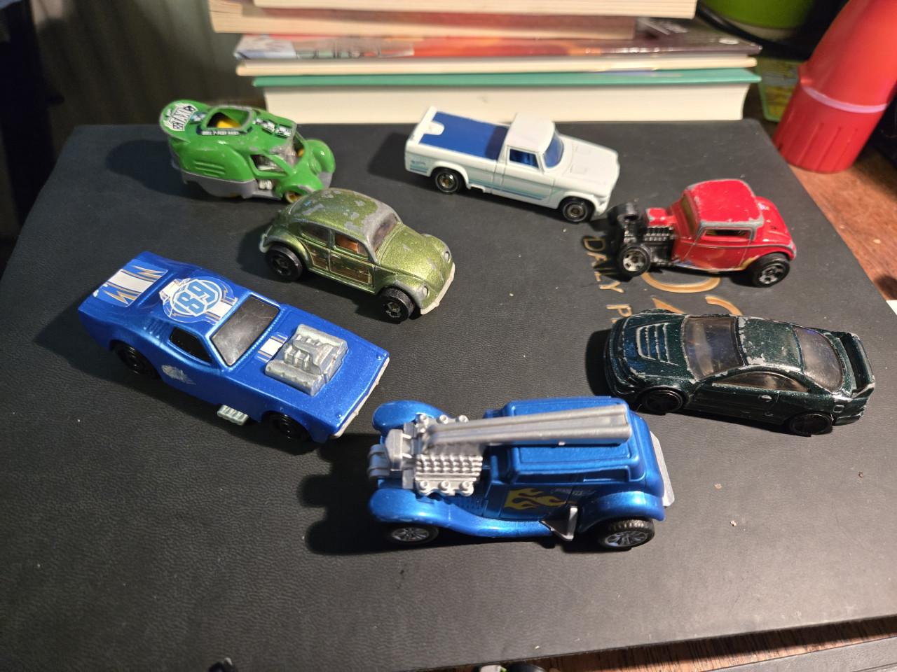 7 stuks Hotwheels autootjes