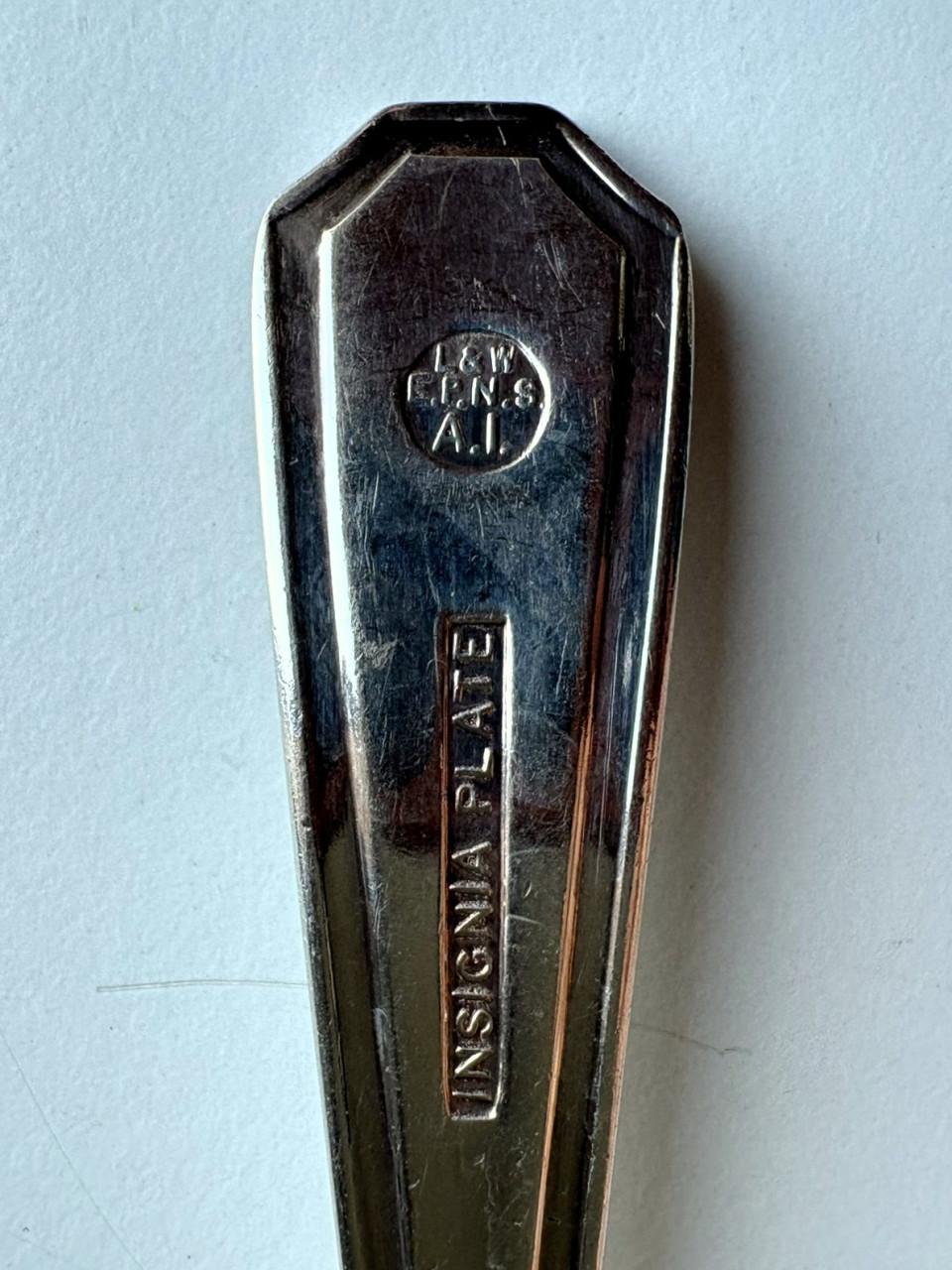 6 lepels - 3 vismessen - 3 visvorken - verzilverd