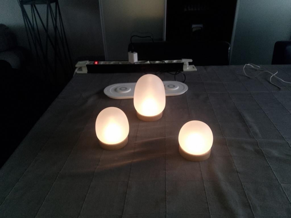 Ikea 4-delige LED-decoratie set, met oplaadplank