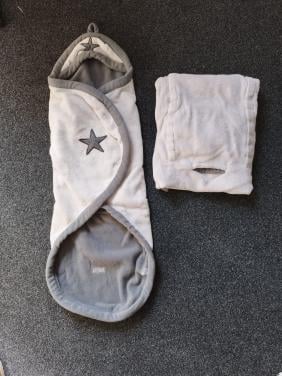 2 dikke omslagdekens grijs/antraciet