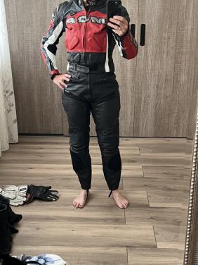 MQP Dames motorpak maat 38 met laarzen en handschoenen