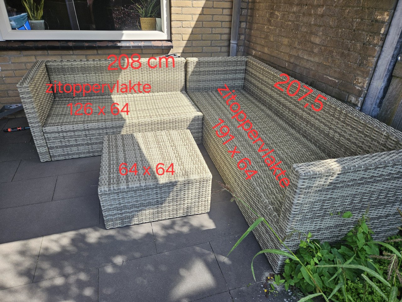Loungeset zonder kussens