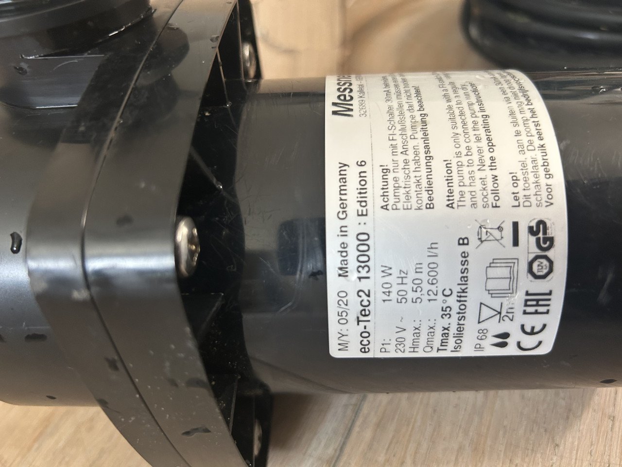 Te koop Messner eco TEC 2 13000 : edition 6 sterke en zuinige pomp