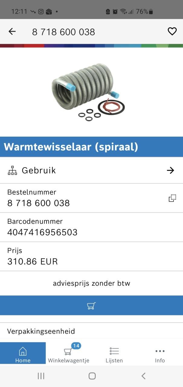 Nefit Smartline HRC24 Onderdelen 2003-08 UBA 52751..