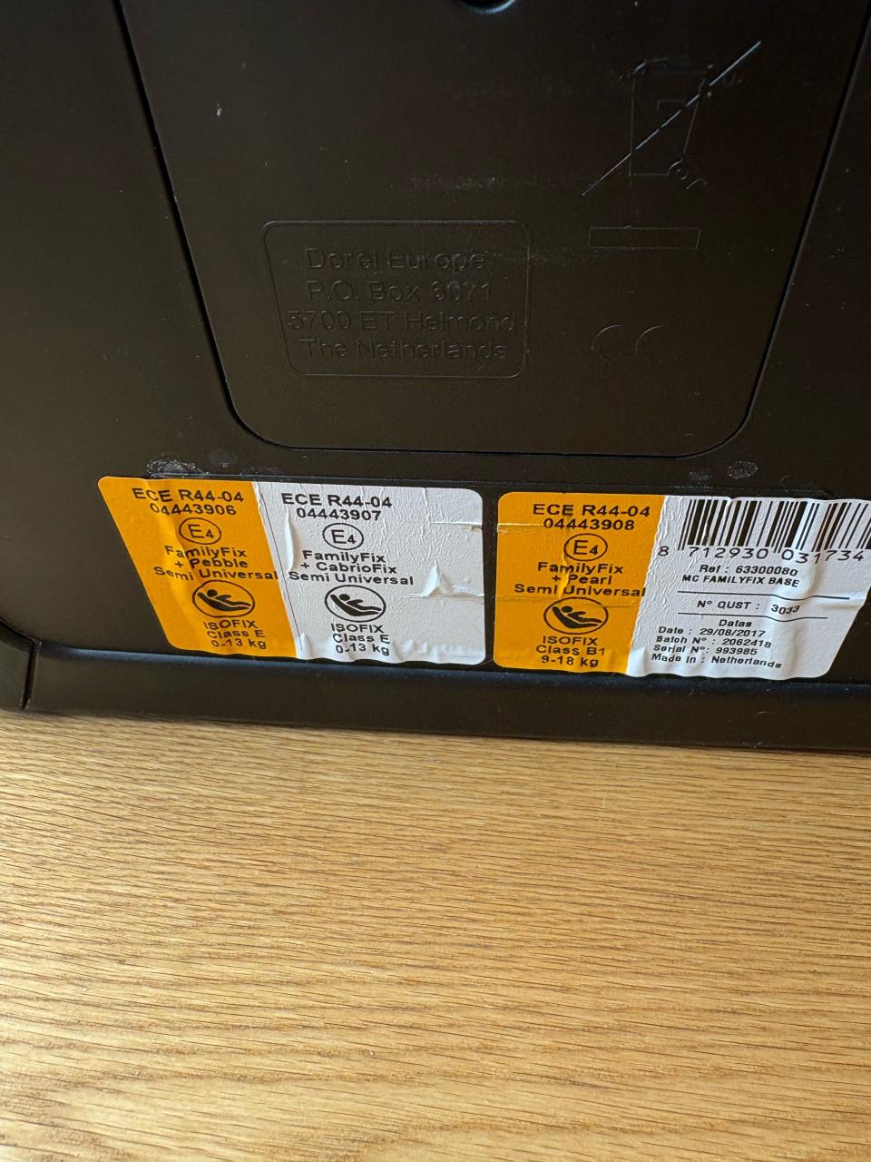 Maxi cosi cabrioFix i-Size + isofix