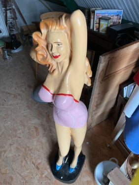 Pin up beeld uit vintage winkel
