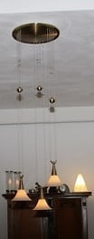Plafondlamp met Alabaster kelken