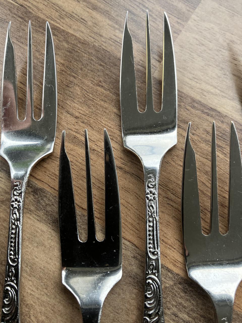 Gebaksvorkjes / vleesvorkjes 6st – ajour model jaren ‘50