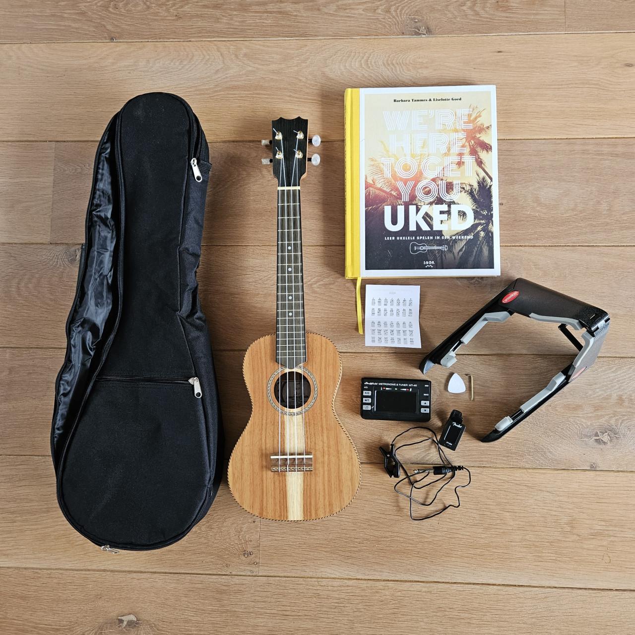 Prachtig nieuwe ukelele met gratis alle benodigde accessoires