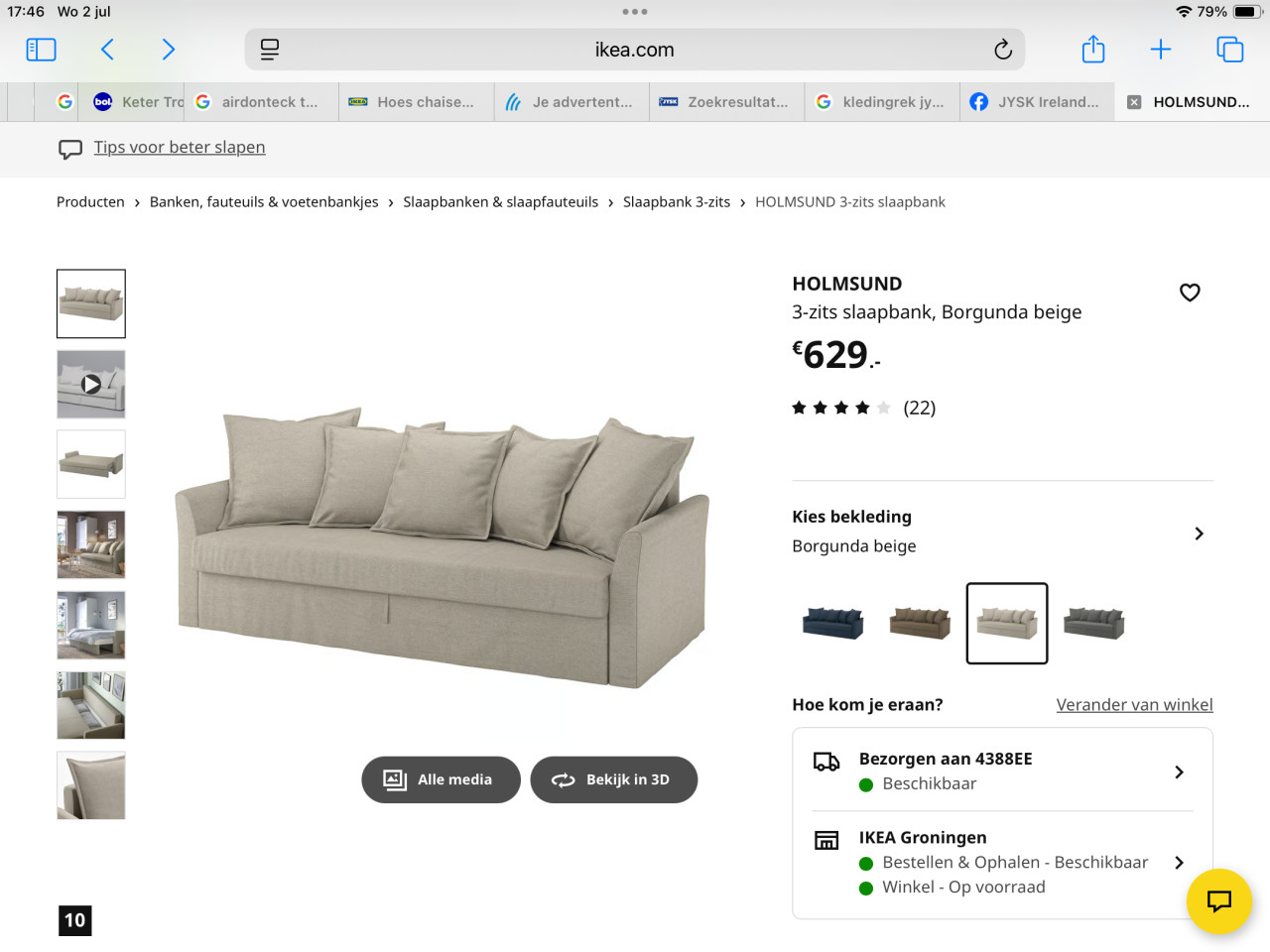 Slaapbank= 3 persoonszitbamk