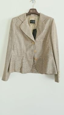 RENA LANGE: Nieuw licht camel tweed blazer maat 42 € 1.420,–