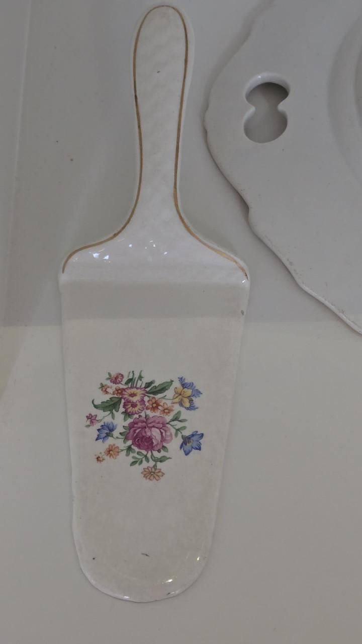 Fanse petit four schaal met taart schep 🤎