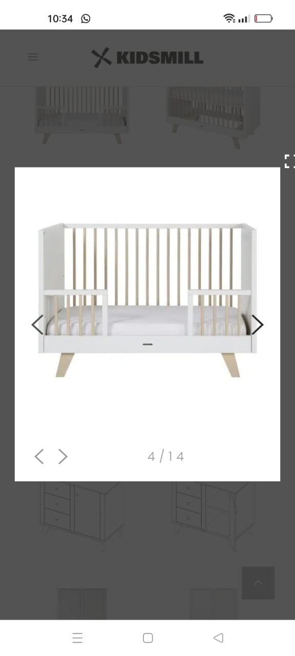 Kidsmill ledikant/peuterbed Lars evt met matras.