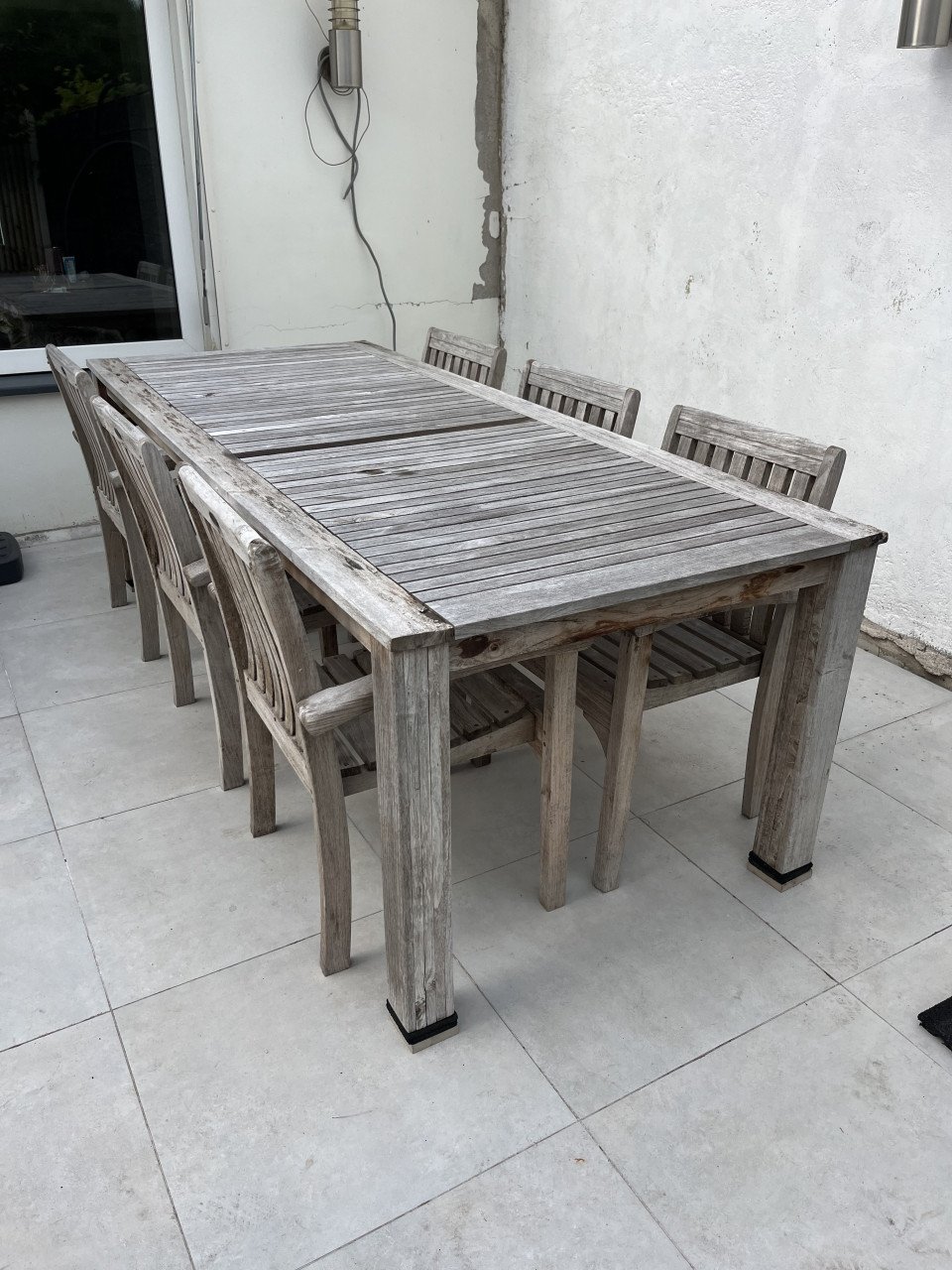 9-delige houten tuinset