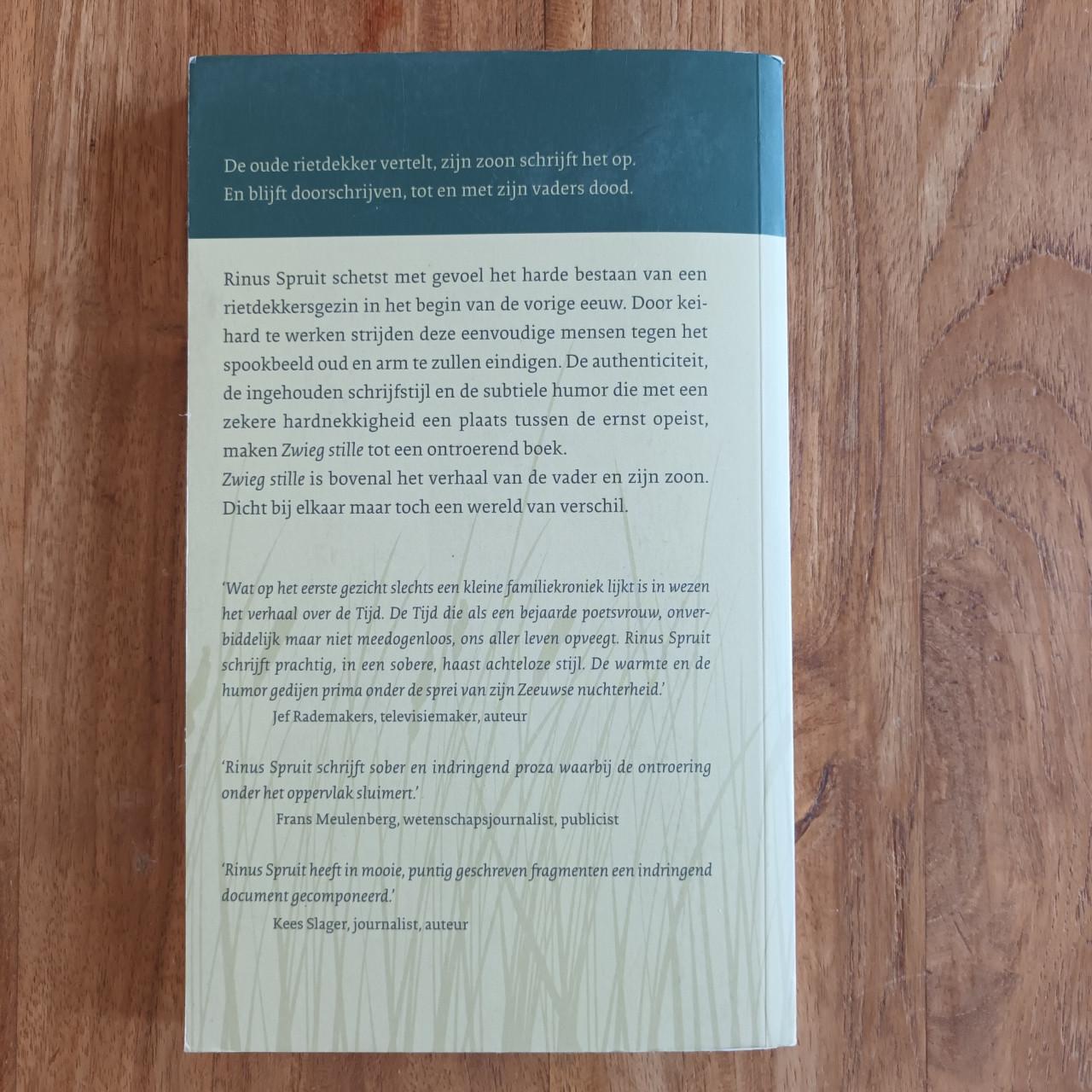 Zeeuws boekje Zwieg Stille van Rinus Spruit