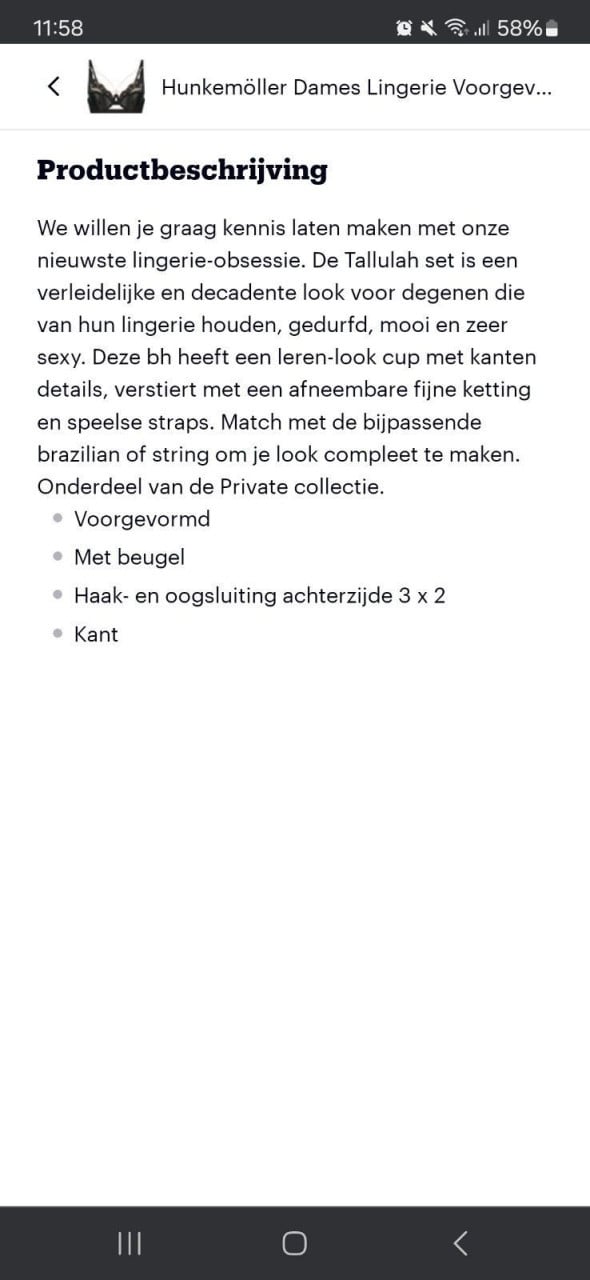 Hunkemoller bh 80E