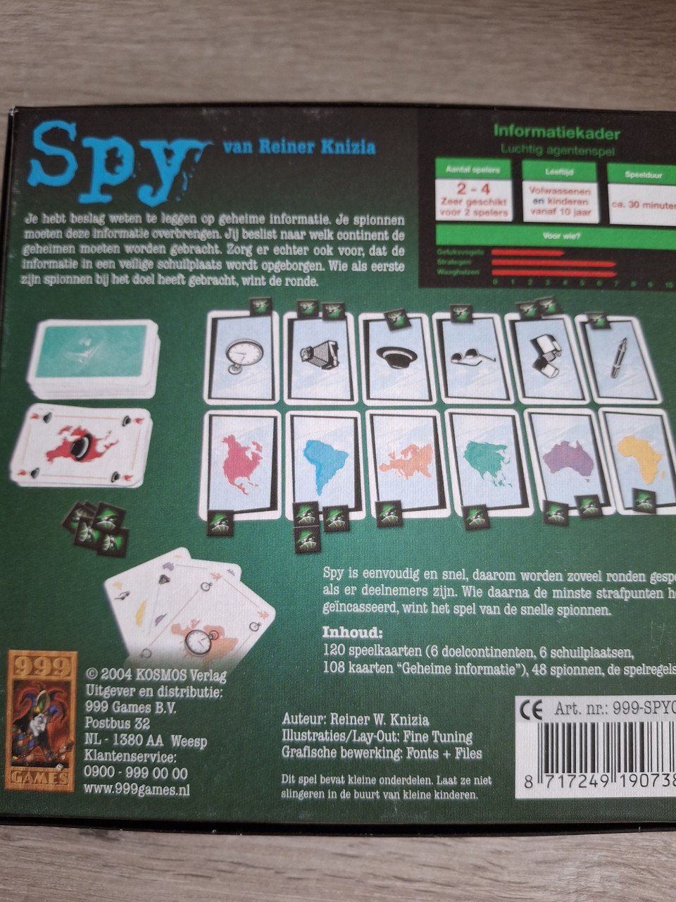Kaartspel Spy!