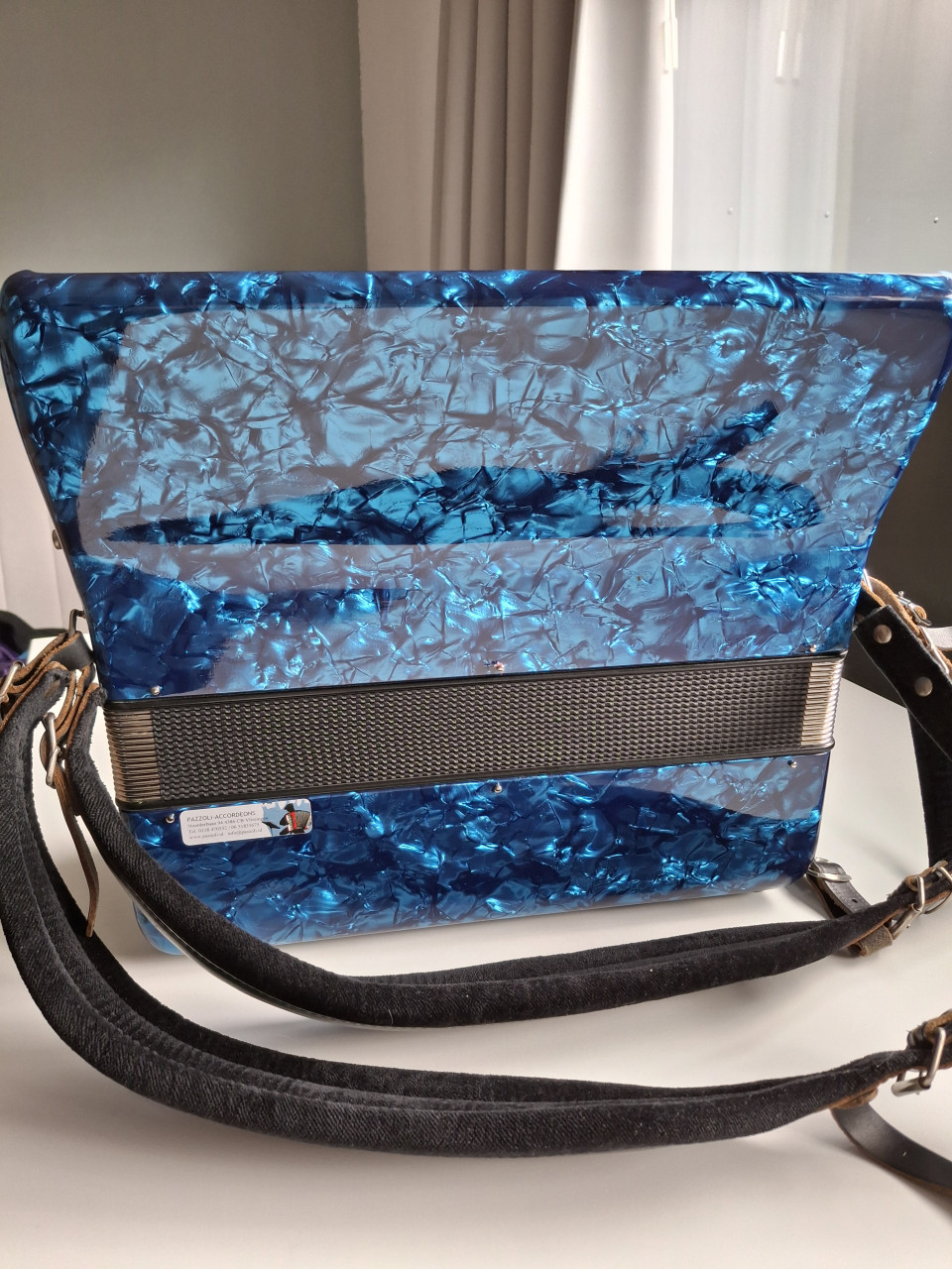 Accordeon 72 bas blauw
