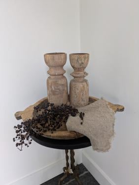 Landelijke houten schaal