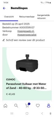Parasolvoet