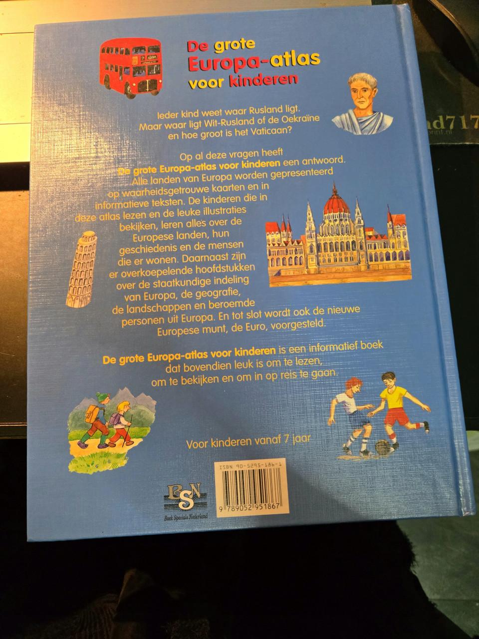 Boek De grote Europa-atlas voor kinderen 1e druk 2002