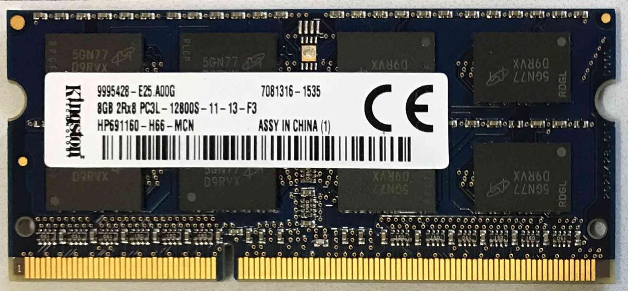 Kingston 8GB PC3L-12800S 1600MHz 204pins