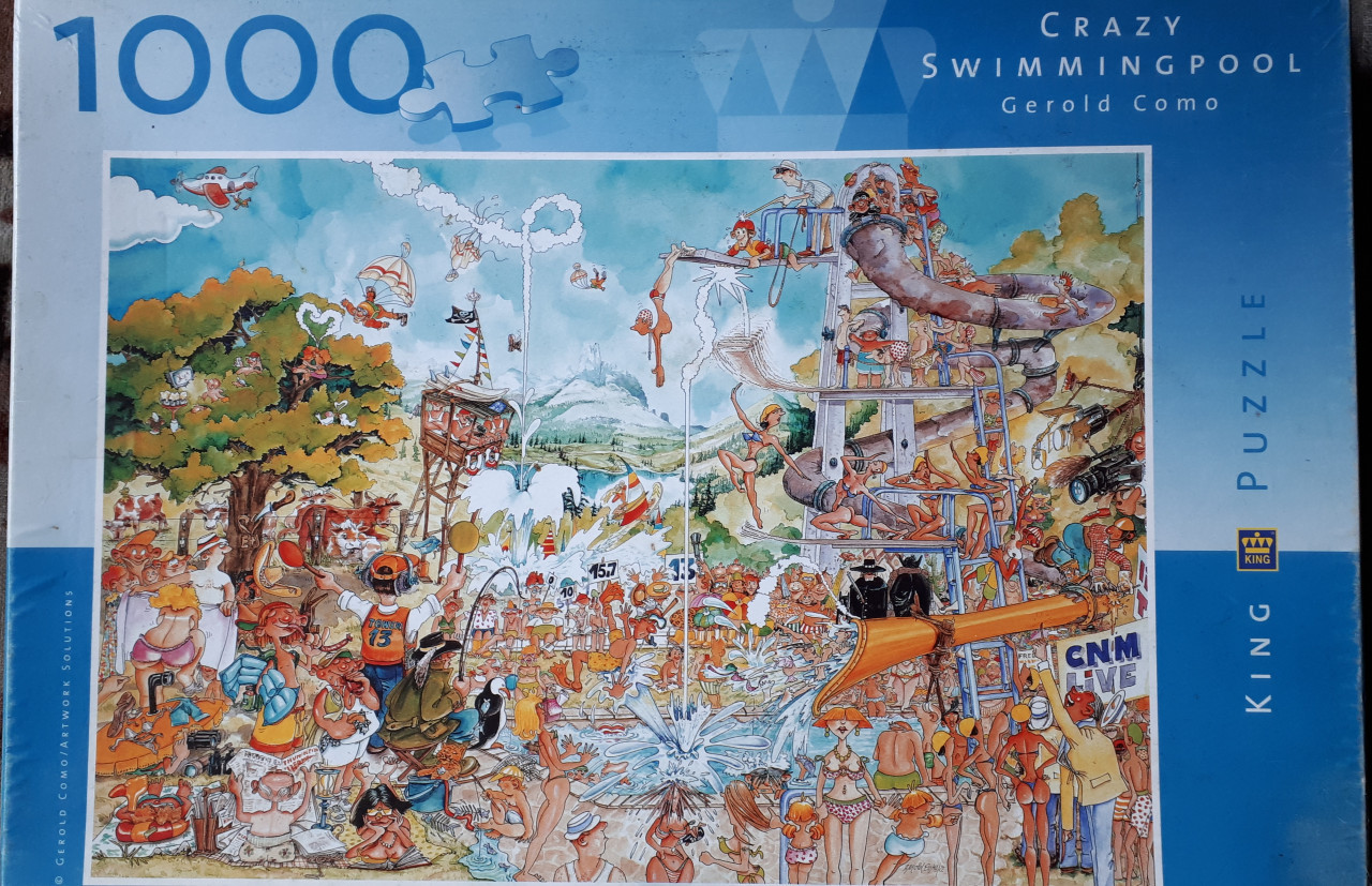 Puzzel Crazy Swimming Pool 1000 stukjes