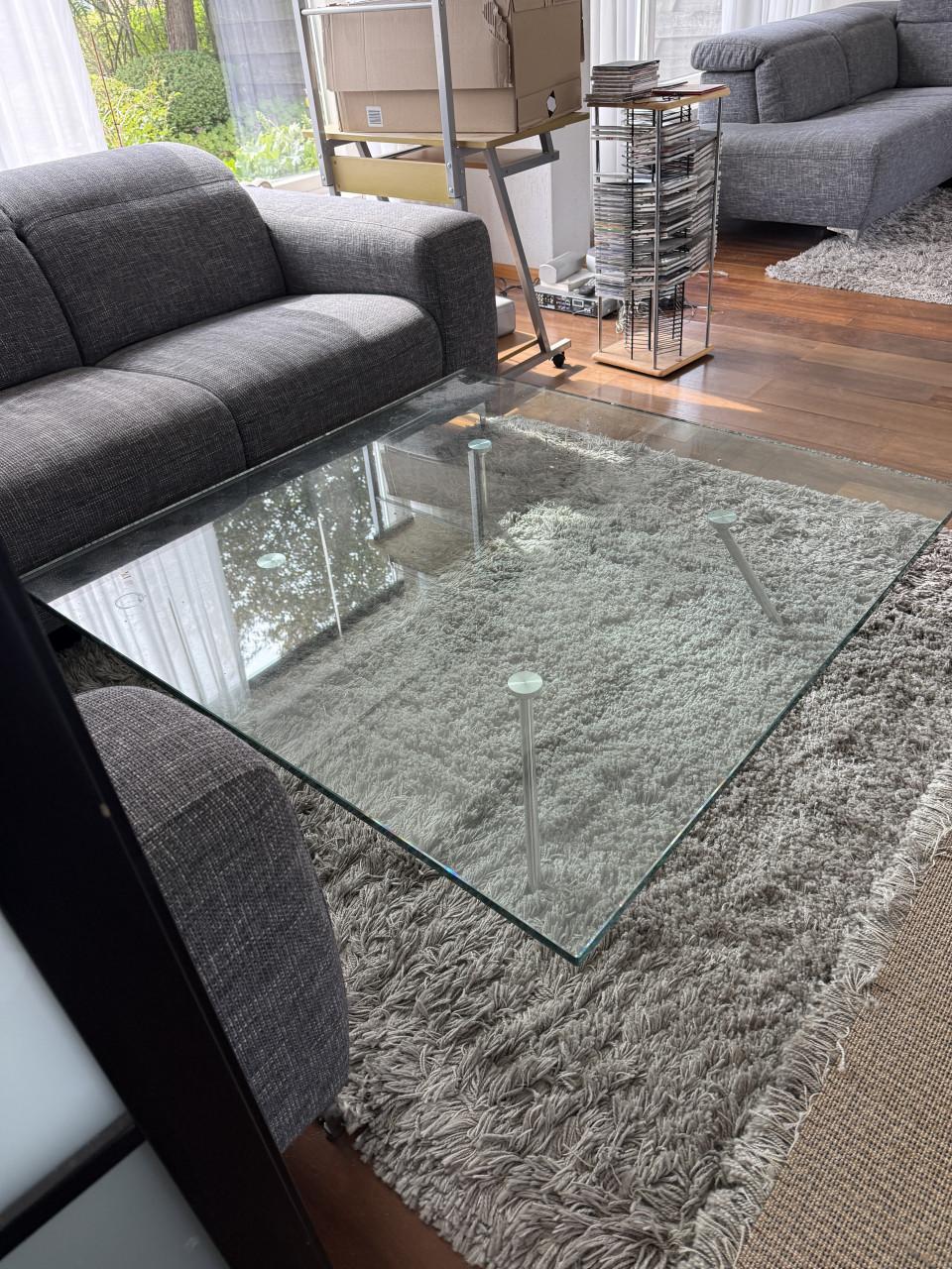 Glazen salontafel