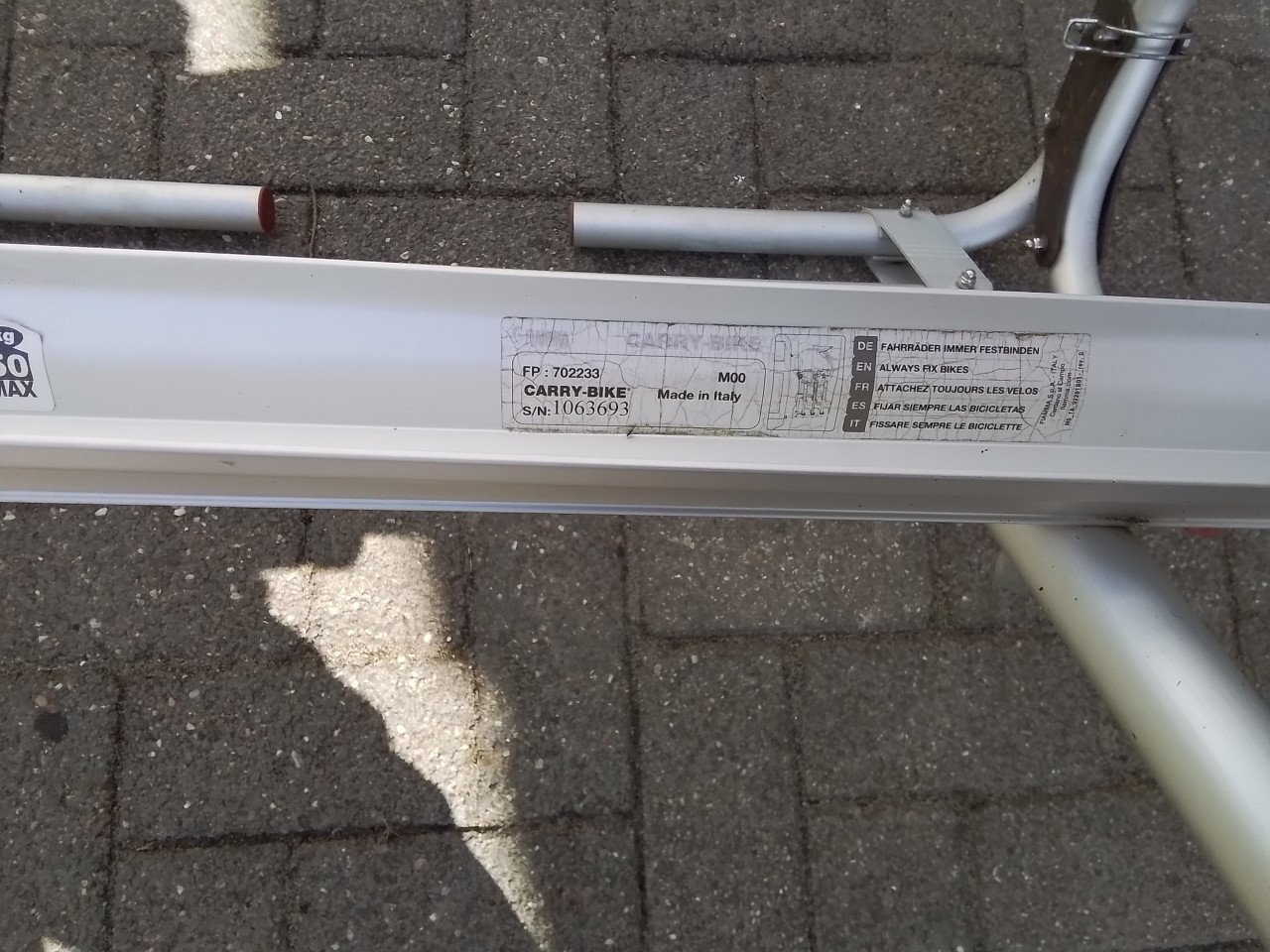 Fietsdrager voor op dissel caravan