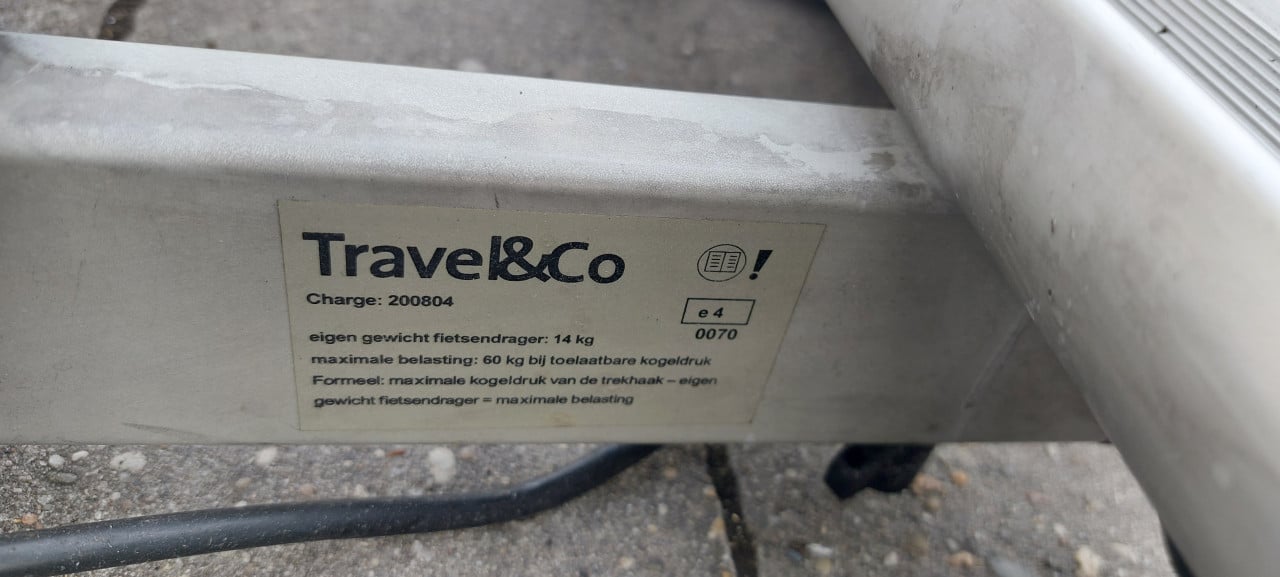 Travel&Co fietsendrager met oprijgoot