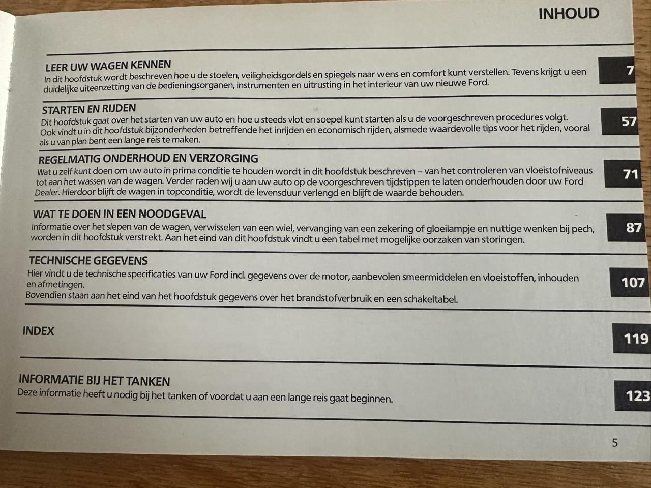 Instructieboekje FORD Escort en FORD Orion.
