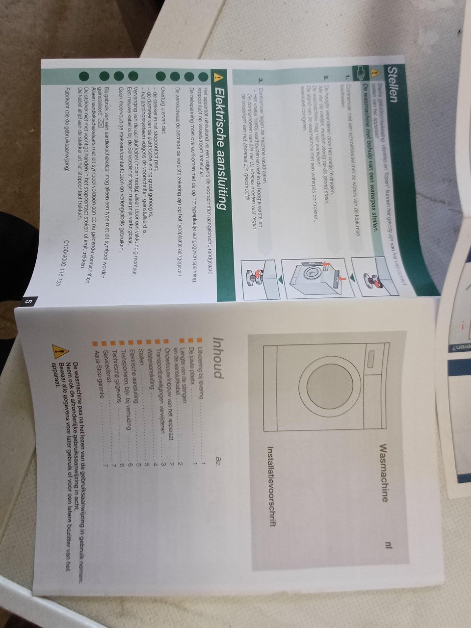 Wasmachine, merk Bosch.  GERESERVEERD