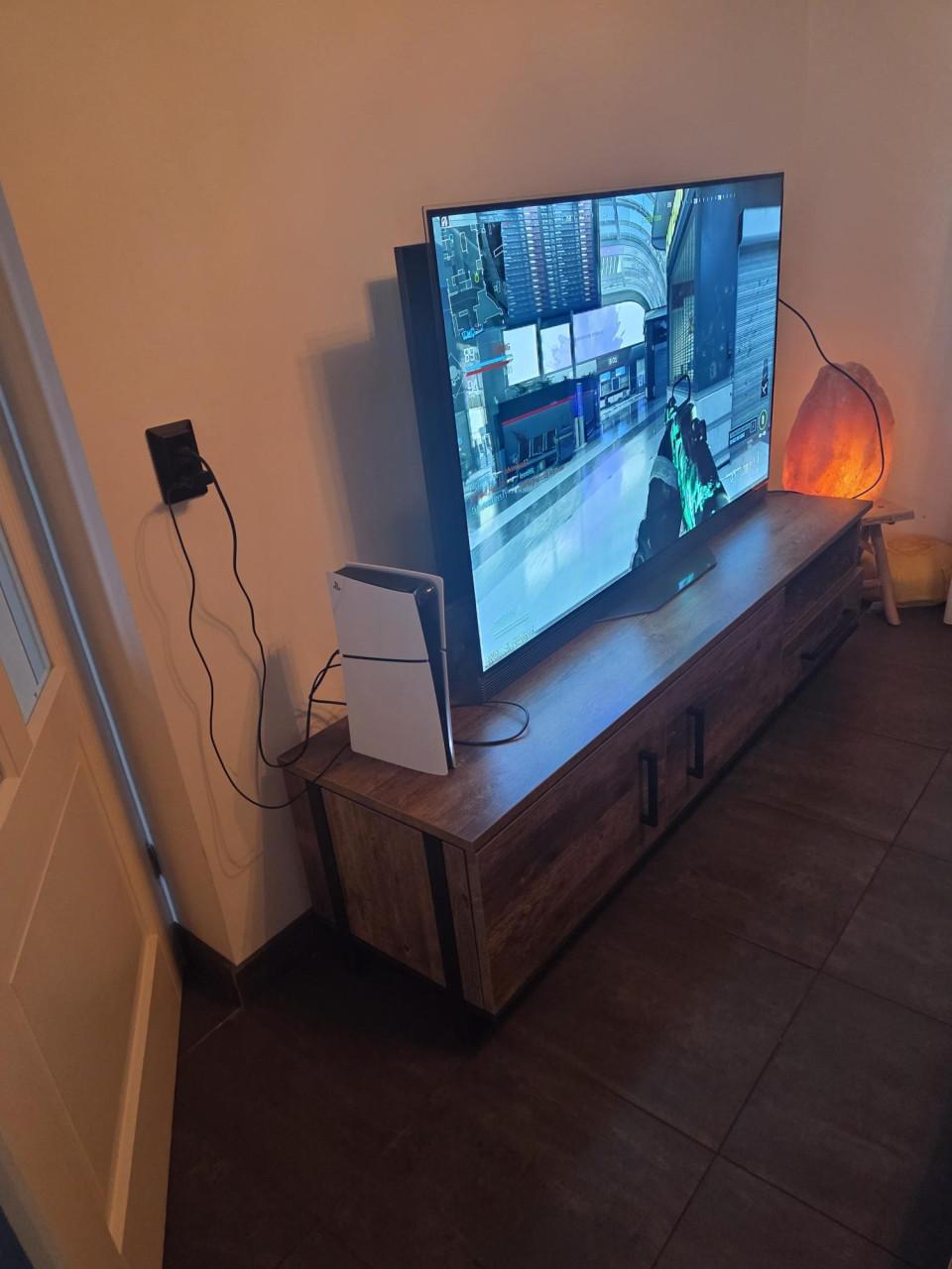 Tv meubel  hxbxd 50X188X48 cm,Mokka lamulux