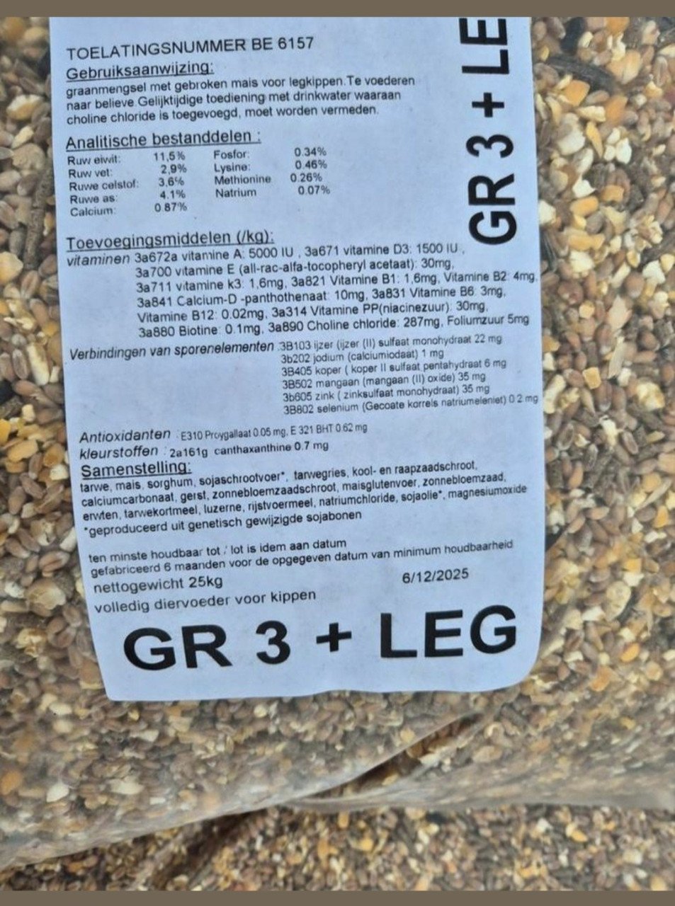 Kippenvoer te koop 25 kg zakken