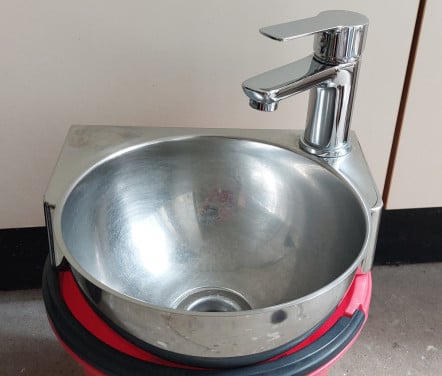RVS fonteinset wasbakje wasbak spoelbak