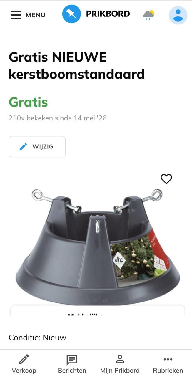 Gratis nieuwe kerstboomstandaard