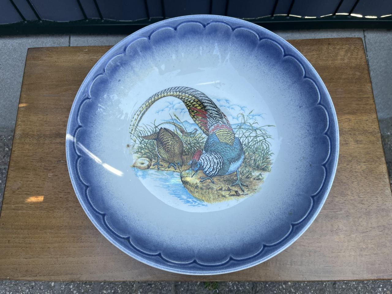 Grote vintage Italiaanse keramische schaal Carm Ceramica