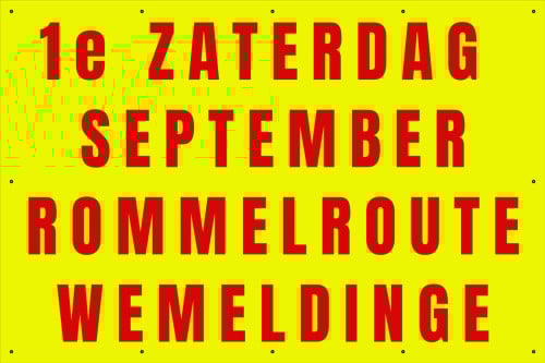 Mega rommelroute Wemeldinge Zat 6 Sept - +200 deelnemers