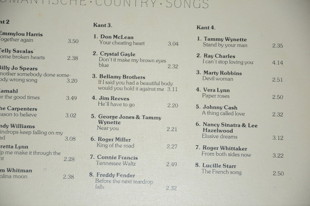 Dubbel lp: Love me Tender - 32 romantische country songs!
