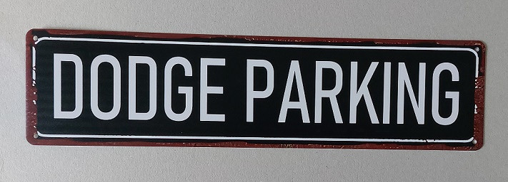 Dodge Parking Metalen Decoratiebord